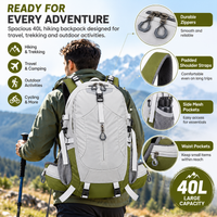 Outdoor trekking rucksack designed for camping and recreational hiking trips.
