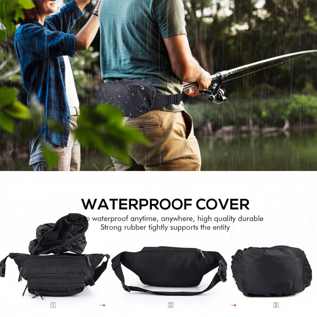 Outdoor waist bag suitable for walking, hiking, and daily use