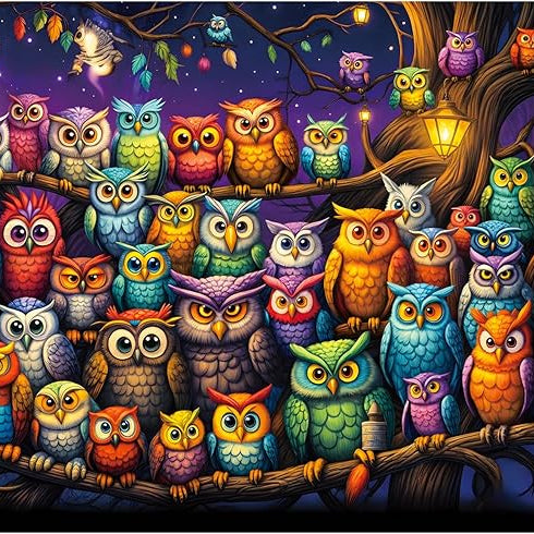 Owl Family Puzzle – 500 Pieces, Educational Toy for Toddlers and Kids Ages 3-6