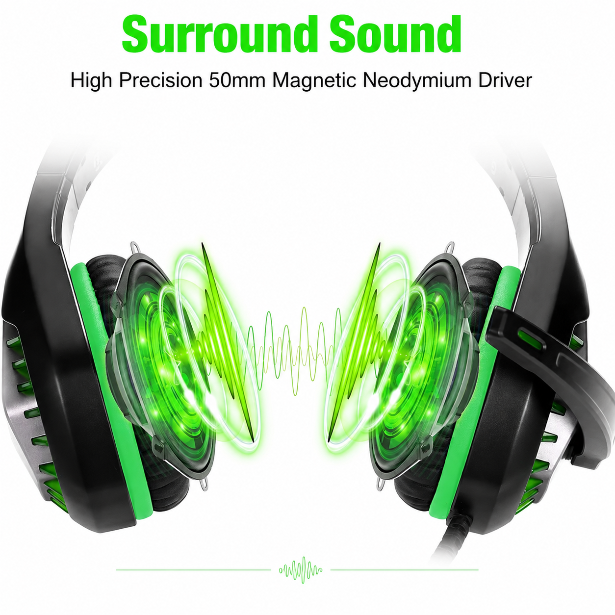 Padded gaming headset with adjustable headband design