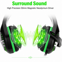 Padded gaming headset with adjustable headband design