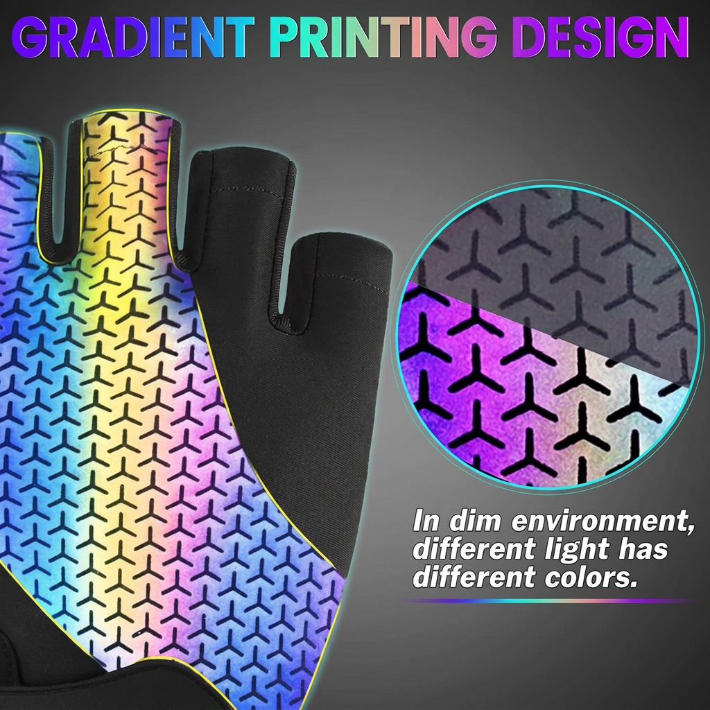 Cycling gloves with padded palm design and breathable fabric