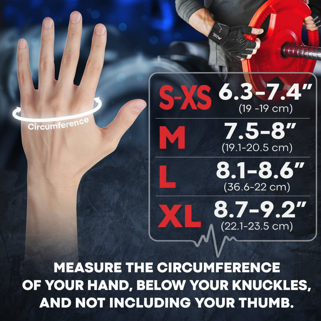 Workout gloves with palm coverage design for gym routines