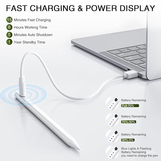  stylus pen with palm rejection writing on tablet screen