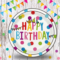 Paper plates and napkins party set for birthday events