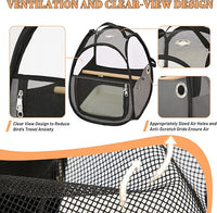 hands-free bird carrier backpack suitable for parakeets, cockatiels, and small birds