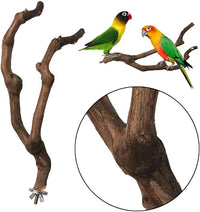 Natural wood perch set for budgies cockatiels and lovebirds