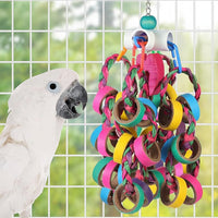 Bird toy rings for parakeets and lovebirds