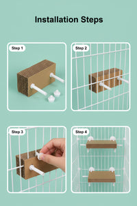 Parakeet Paper Platform Toy for Cage Enrichment and Interactive Play