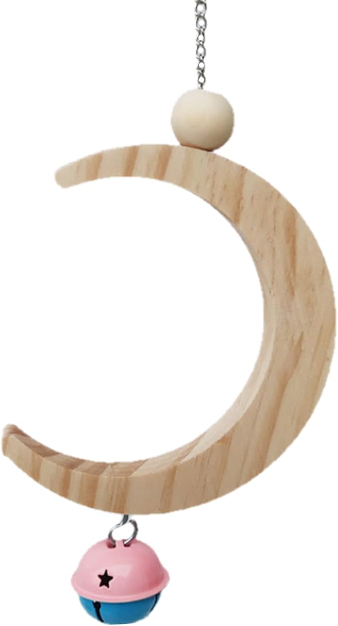 parakeet wood branch chew toy hanging bird perch