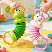 Parent-child baby rattle toy for supervised interaction time