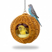Parrot Cage Sleeping Accessory Made From Natural Rattan