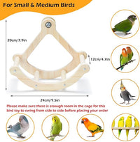 Parrot Exercise Wheel Toy Wooden Puzzle Perch for Cage