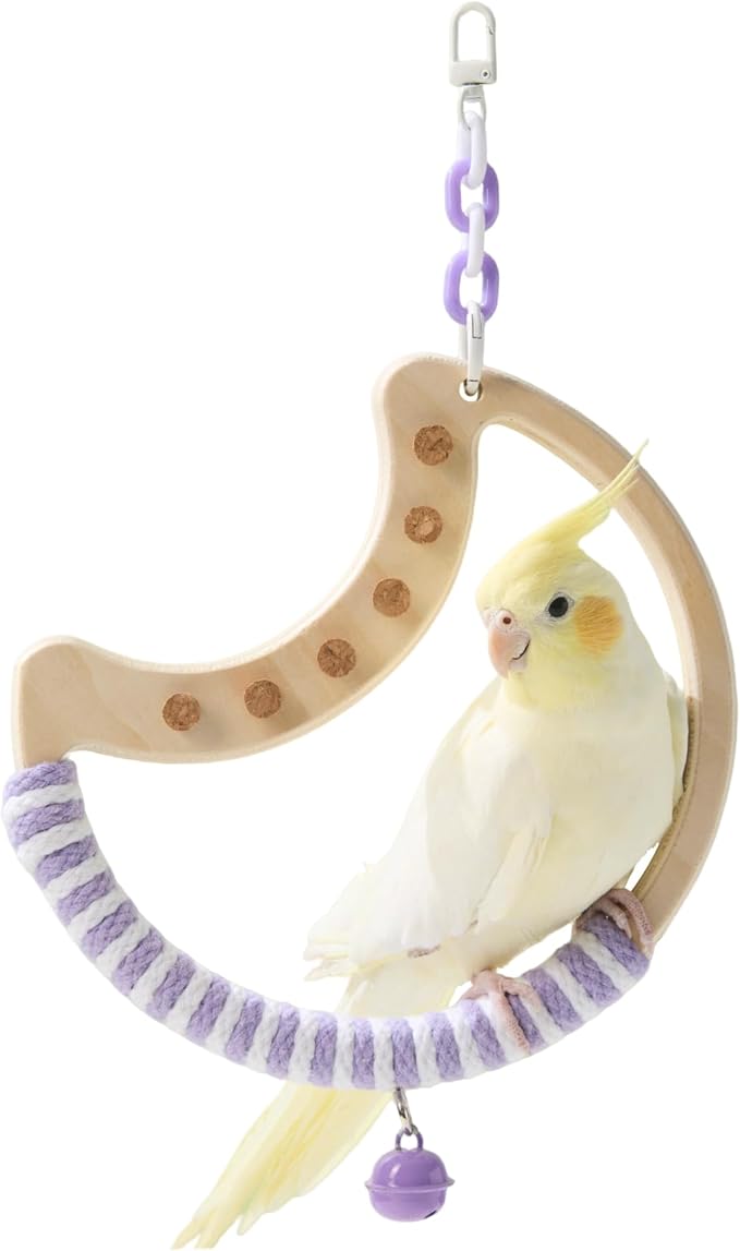 parrot perch spinning wooden stand for small birds