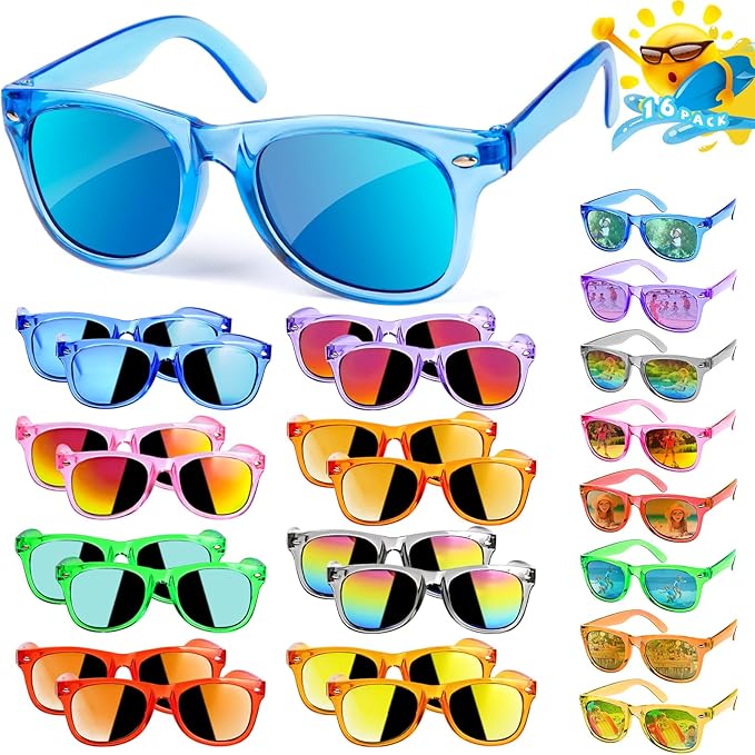 Neon sunglasses for kids’ birthday parties and goodie bags
