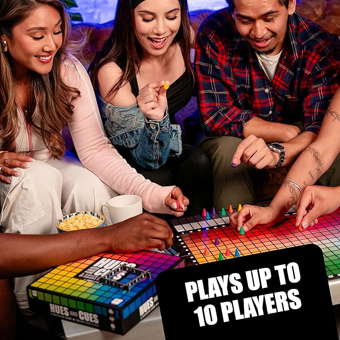 Party board game HUES and CUES for 3 to 10 players