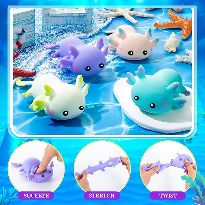 Axolotl fidget toys for party favors and gift bags