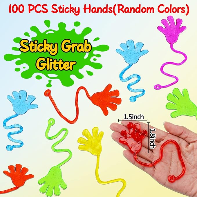 Glitter sticky hands party favors for kids, ideal for goodie bags and return gifts