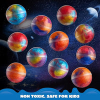 Slime party favors for kids with galaxy swirl design