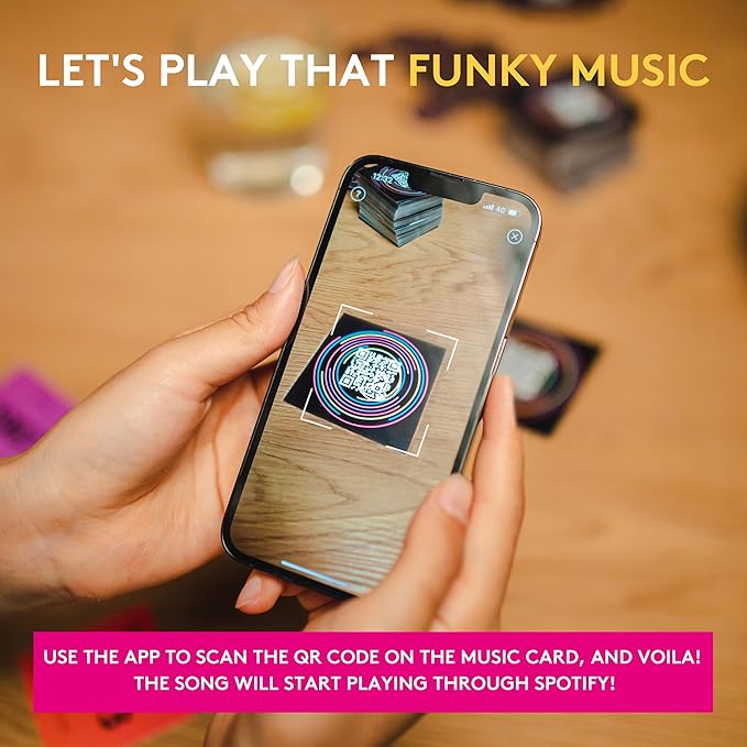 Party game music challenge cards fun