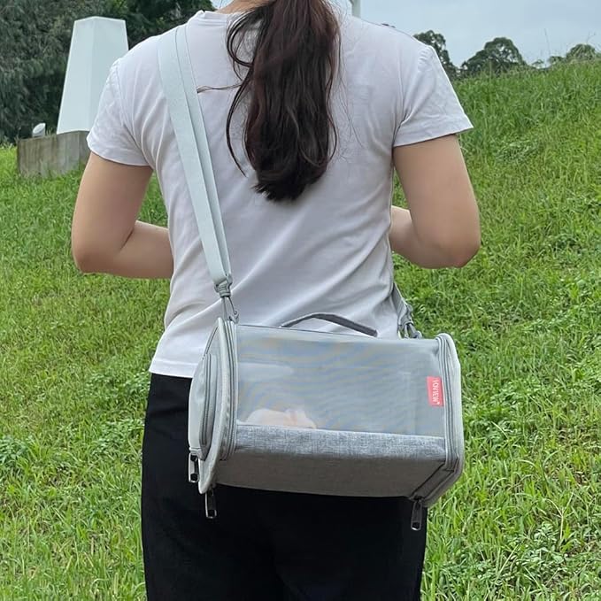 Travel Carrier Bag for Small Animals with Breathable Design and Convenient Handle