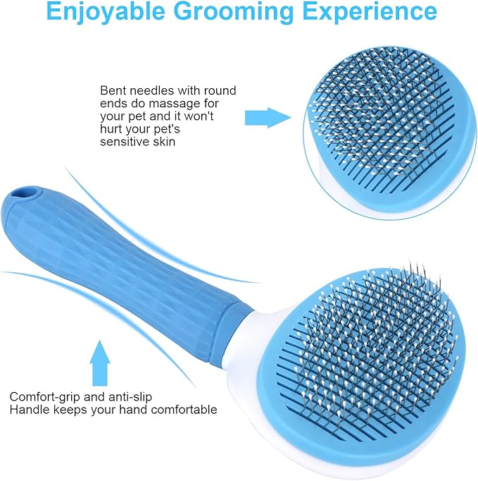 pet deshedding brush for long and short hair pets