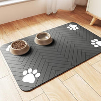 Pet feeding mat for dog and cat bowl area