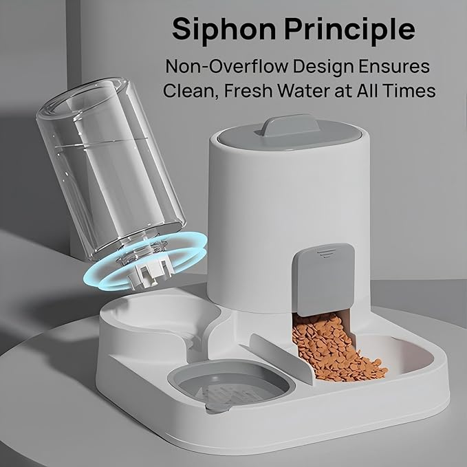 2-in-1 gravity feeder for cats, dogs, puppies, and small pets