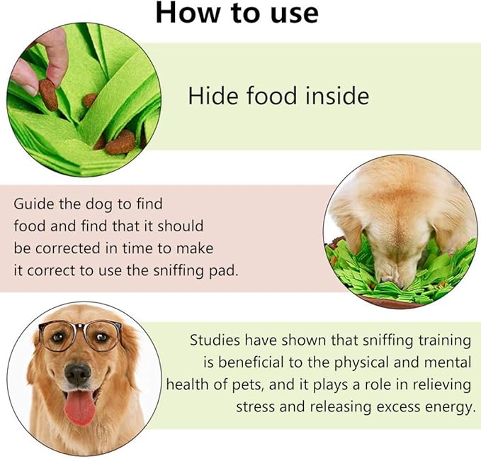 Pet Foraging Mat For Dogs Encourages Natural Sniffing Skills