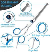 Pet Grooming Scissors with Safety Round Tips for Precision Grooming