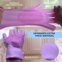 Silicone Grooming Gloves for Cats, Dogs, and Puppies for Hair Removal and Bathing