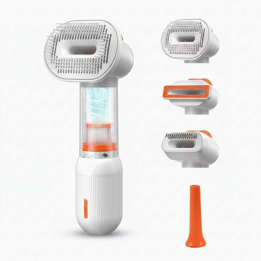 Pet Hair Suction Cleaner With Grooming Comb For Dogs And Cats
