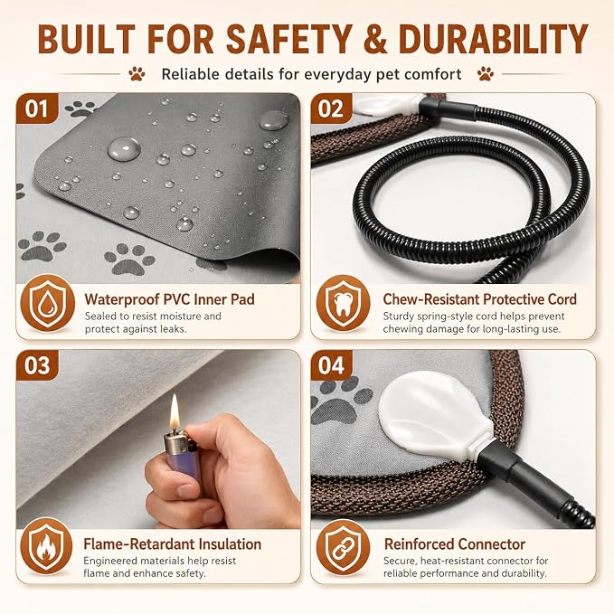 Electric pet heating pad with timer function