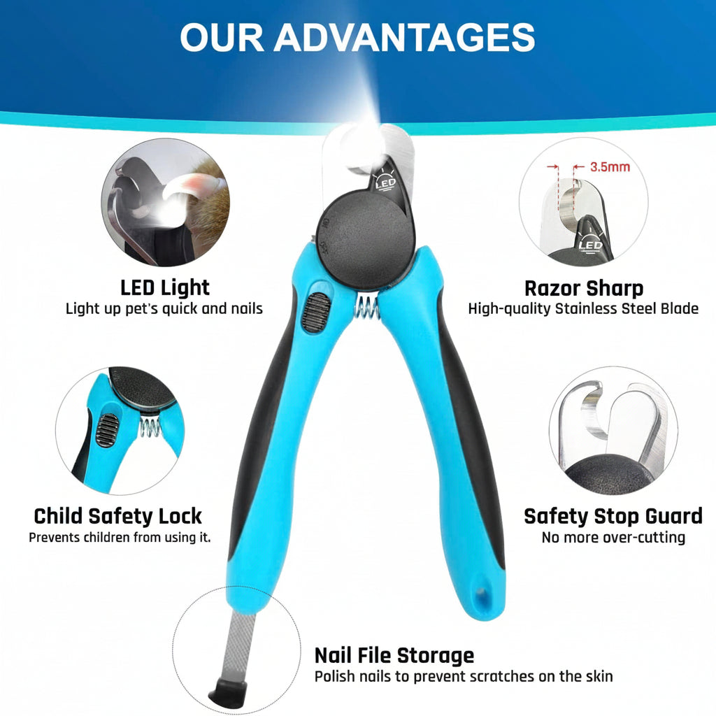 Pet Nail Clipper With Nail File For Smooth Nail Care