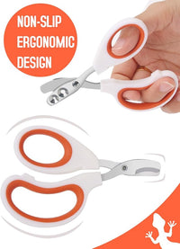 Pet Nail Scissors for Reptiles and Small Animals, Stainless Steel Blades