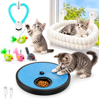 Pet playtime and comfort set with interactive cat toys and window lounging bed