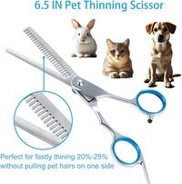 "Pet Thinning Shears for Dogs and Cats – Grooming Scissors Set with Ergonomic Handles