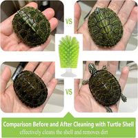 Pet Turtle Cleaning Brush with Suction Cup, Perfect for Shell Care and Mud Remova
