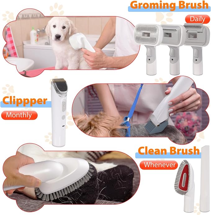 Pet Vacuum Clipper Tool For Home Grooming Use