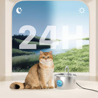 Flow-style water outlet on a pet water dispenser