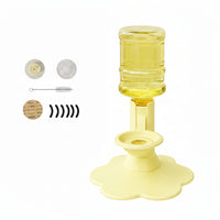 Pet Water Fountain Bowl With Adjustable Height Feature