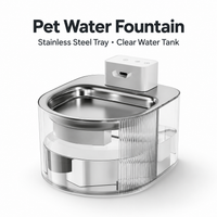 Pet Water Dispenser with a Water Reservoir and Drinking Bowl.