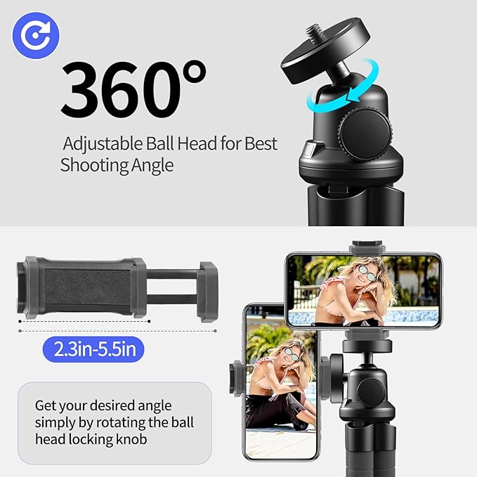 phone tripod setup for vlogging and video recording with secure grip