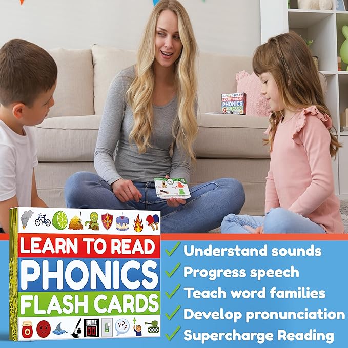 Educational Phonics Flash Cards For Kids