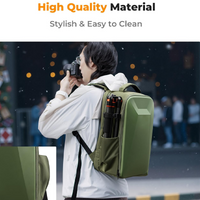 Organised photography backpack with sections for cameras lenses and accessories