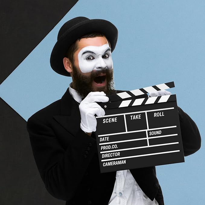 Film clapboard used as photography studio prop