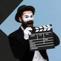 Film clapboard used as photography studio prop