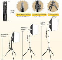 Photography studio setup using softbox lighting kit