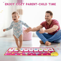 Piano mat with animal sounds for kids musical floor playmat toy for toddlers learning and fun