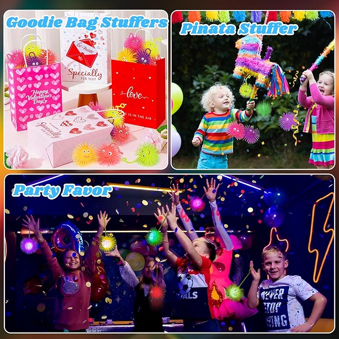 LED puffer balls for pinata fillers and birthday party supplies